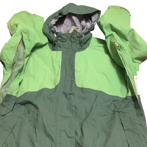 Helly Hansen Helly Tech Waterproof Outdoor Jacket Hood Green Dual-Tone Size XS - Picture 2 of 16